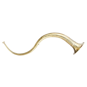 Corne de chasse vintage en laiton, corne de signalisation traditionnelle pour la décoration cérémonielle et la décoration intérieure - Product Image 3