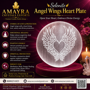 Wholesale 5-7mm Engraved Angel <b>Wings</b> Selenite Plate Stones Bulk Natural Crystal Gravel for Christmas Sale at Amayra Crystals - Product Image 4