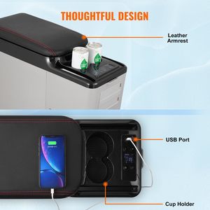 15 L Single Zone Car <b>Refrigerator</b> 12/24V Portable Freezer -4 to 68 F Adjustable Range 12 Volt Armrest Fridge - Product Image 6