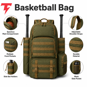 Bolsa de Béisbol TORQSON - Alta Calidad, Gran Espacio de Almacenamiento, Costuras Resistentes, Diseño Práctico para Accesorios Deportivos - Product Image 6