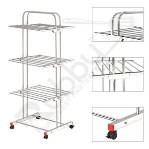 Séchoir à linge pliable multifonctionnel, support de séchage portable pour intérieur et extérieur, organisateur de vêtements, gain de place, rangement domestique - Product Image 6