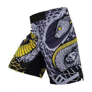 Men MMA Shorts Print <b>Elastic</b> Waist Gym Training Kickboxing Lightweight Quick Dry Colorful top mens mma martial arts - Product Image 3