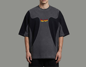 เสื้อยืดฮิปฮอปผู้ชายทรงโอเวอร์ไซส์ แขนสั้น ผ้าเจอร์ซีย์คอตตอน 100% น้ำหนักเบา 180 กรัม สองสี คุณภาพสูง สไตล์สุดฮิต สำหรับฤดูร้อน - Product Image 4