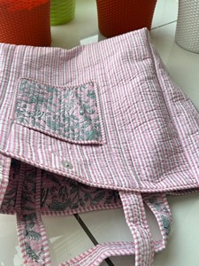 Bolso Tote Acolchado de Algodón Estampado a Mano para Mujer, Ligero y Elegante, Bolso de Compras Indio para Verano con Cierre Abierto - Product Image 5