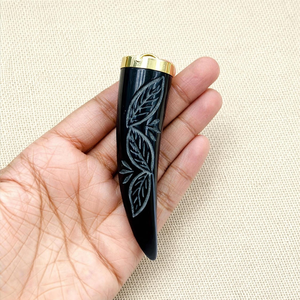 Hermoso Colgante de Cuerno de Búfalo Pulido Hecho a Mano, Ecológico, de Forma Natural, FAIZA CRAFT, Tema de Amor, Regalo para Boda o San Valentín - Product Image 4
