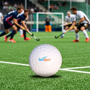 Ballon de hockey en PVC personnalisé avec surface alvéolée – Durable, léger – Idéal pour l'entraînement, les matchs, les exercices sur le terrain et les loisirs - Product Image 4