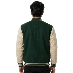 Chaqueta Varsity para Hombre, Tela de Lona, Estilo Urbano, Secado Rápido, Cierre de un Solo Botón, Diseño Personalizable, Alta Calidad - Product Image 4