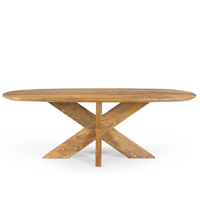 Table de salle à manger/bar pliante en bois massif, forme rectangulaire moderne, style danois, plateau en bois de manguier, finition naturelle, écologique