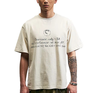 เสื้อยืดผู้ชายสั่งทำพิเศษจากผ้าฝ้ายพรีเมียม พิมพ์ลายซิลค์สกรีน เป็นมิตรต่อสิ่งแวดล้อม ทรงหลวม นุ่ม ระบายอากาศได้ดี เหมาะสำหรับสวมใส่ลำลองสไตล์สตรีทแวร์ - Product Image 3