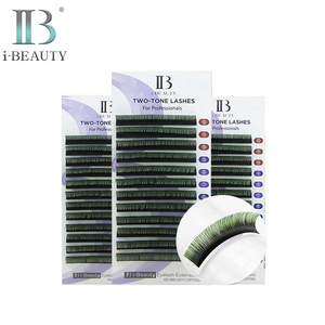 Extensions de cils i-Beauty - Cils bicolores ib Premium (vert) Corée du Sud Ibeauty faits à la main de haute qualité naturels - Product Image 1