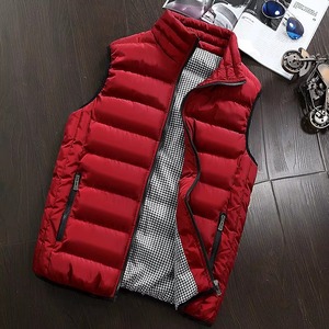 Chaleco para hombre, chaleco cortavientos, chaqueta sin mangas, chaleco de invierno, abrigo informal para hombre, acolchado de algodón, cálido y grueso, relleno de poliéster - Product Image 3