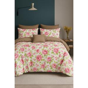 Stylish Quality Cotton 3 PCS Bedsheet Set Solid Floral Print Classic Style <b>Comfortable</b> and Great for Gifting - Product Image 2