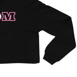 Sweat-shirt à capuche noir rose pour femme, en molleton, à manches longues, tendance, décontracté, streetwear, vêtement de tous les jours - Product Image 6
