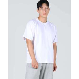 T-shirt pour homme en coton 100% à col rond et manches courtes, coupe classique, design uni, respirant, en jersey tricoté - Product Image 2