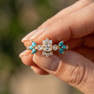 Anillo de Oro Macizo de Lujo con Amatista y Diamantes Reales, Diseño Nuevo y Elegante - Product Image 2