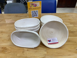 Handwoven Rattan Bread Proofing <b>Basket</b> & Dough Rising Banneton Bowl with Spiral Pattern - Product Image 6