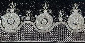 Tela de encaje elegante para vestido de novia, tela bordada de seda premium para vestido de lujo de proveedor indio. - Product Image 3