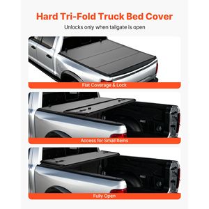 Copertura Rigida Tri-Fold per Cassone Pick-up Compatibile con Dodge Ram 1500 2019-2024 (incluso Classic New) Larghezza Cassone 6.4 ft (76.3 Pollici) - Product Image 3
