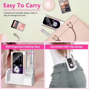 Trapano Elettrico Portatile per Unghie 45000 RPM con 11 Punte, Base e Clip da Cintura, Ricaricabile Senza Fili, Lima Professionale per Unghie - Product Image 6