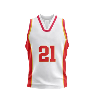 Maillot de basket-ball respirant à transfert thermique personnalisé, sans manches, unisexe, adulte, disponible pour toutes les équipes - Product Image 3