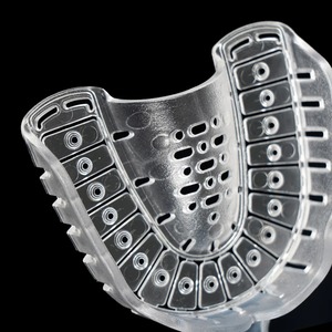 Bandejas de Impresión Dental de Plástico Transparente Azul, para Molde de Boca Completa o Parcial, Tamaños S, M, L, Desechables, Herramientas Dentales - Product Image 6