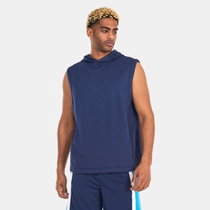 <b>Sleeveless</b> <b>Hoodie</b> Tank Top <b>Men</b> Low Price Custom <b>Hoodie</b> Pullover Training Workout Breathable Hooded Tank Tops Custom Logo - Product Image 3