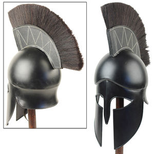 Casco de Acero Corintio Griego Medieval Negro Hecho a Mano para Guerrero, Armadura para Reenactamiento - Product Image 4
