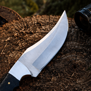 Couteau de chasse Viking Art industriel artisanal à lame fixe, en acier inoxydable, manche en Micarta, lame pleine longueur, pointe tombante droite - Product Image 3