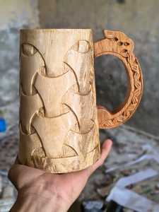 Gobelet en bois personnalisé durable avec paille Tasse à café en bois pour les amateurs de thé Tasse à thé en bois de bambou au prix le plus bas - Product Image 2