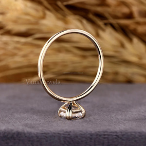 Bague de mariage en diamant Asscher cultivée en laboratoire certifiée IGI Bague de fiançailles et de promesse en or jaune massif 14 carats Cadeaux de style à la mode pour elle - Product Image 5