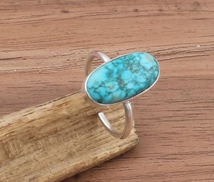 925 Sterling <b>Silver</b> Bezel Setting Turquoise Brilliant Cut Handmade Classic Boho Dainty <b>Solitaire</b> <b>Ring</b> Certified Wedding Party - Product Image 5