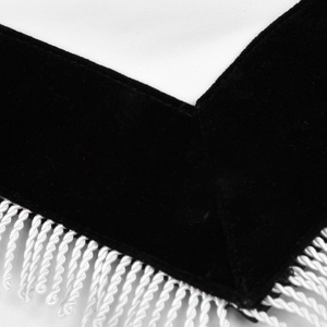 Delantal de Maestro Masón de la Logia Azul - Terciopelo Negro con Bordado Plateado a Máquina, Delantal de Cuero para Maestro Masón, OEM ODM, Regalia Masónica - Product Image 3