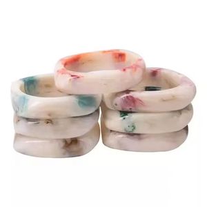 Conjunto de Brazaletes de Concha Marina Pulida, Forma Circular Natural, Joyería Artesanal, Artículo Coleccionable, Decorativo, Regalo - Product Image 1