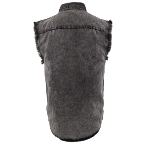 Chaleco vaquero premium sin mangas para hombre, de tela gruesa, estilo motero, cómodo para montar en moto y uso diario informal. - Product Image 6
