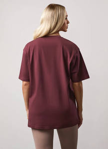 Camiseta de Mujer al por Mayor Personalizada, Corte Regular, Cuello Redondo, Manga Corta, Poliéster/Algodón, Tejido Ecológico para Verano - Product Image 3