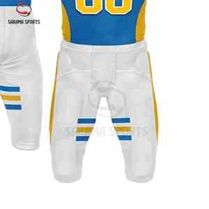 เสื้อฟุตบอลอเมริกันแบบสั่งทำพิเศษพร้อมชุดยูนิฟอร์มแขนสั้นระบายอากาศได้ดีสำหรับทีมและผู้เล่น ผลิตในประเทศปากีสถาน - Product Image 3