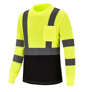 Nouveau design tendance, t-shirts à manches courtes 100% coton, haute visibilité, réfléchissants, sécurité, hommes, t-shirt haute visibilité 2026 - Product Image 1