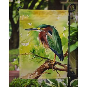 Multicolor <b>Garden</b> <b>Flag</b> Featuring Green Heron Artwork for Mailbox Patio & Yard Decor for Flower Beds <b>Garden</b> Size - Product Image 3