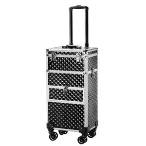 Bolsa de Cosméticos con Luces LED de Tres Colores Cambiantes, Diseño 2 en 1, Puertos USB Dobles, Cables Dobles, Cajón Frontal Deslizante, Lateral Izquierdo Extraíble D - Product Image 3