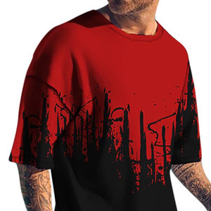 Conjunto de Dos Piezas para Hombre, Verano, 100% Algodón, Ligero, Transpirable, Secado Rápido, Estilo Urbano, Camiseta de Manga Corta y Pantalones Cortos Anchos - Product Image 3