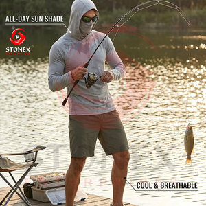 Sudadera con Capucha de Pesca de Manga Larga Personalizada con Máscara Facial para Hombres Adultos, Protección UPF 50, Secado Rápido, Impresión por Sublimación Completa, Alta Calidad, OEM/ODM Personalizado - Product Image 5