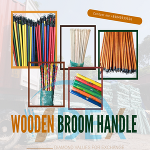 ไม้กวาดไม้ยูคาลิปตัสเวียดนามพร้อมด้ายอิตาเลียนสีแดงเครื่องมือทำความสะอาดพร้อมหัวไม้กวาดพลาสติกสำหรับใช้ในบ้าน - Product Image 6