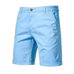 กางเกงขาสั้นผู้ชายทรงชิโน่ ผ้าทวิลล์ คอตตอน ทรงเข้ารูป สไตล์ลำลองสมาร์ทแคชชวล สำหรับฤดูร้อน สีพื้น แฟชั่นฤดูร้อน - Product Image 4
