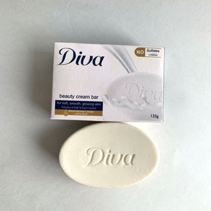 DIVA 125g Barra cremosa de jabón OEM ODM Etiqueta privada Barra limpiadora de leche vegetal para adultos Leche de cúrcuma y potenciador de brillo de gota de limón - Product Image 2