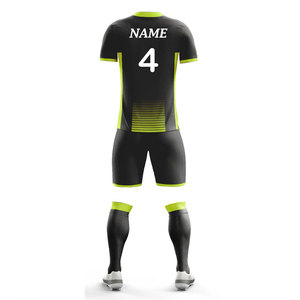 Tenues de football en gros pour fabricants, ensembles d'entraînement vintage à séchage rapide, uniformes de football vierges de couleur unie, kits d'équipement pour clubs et équipes - Product Image 3