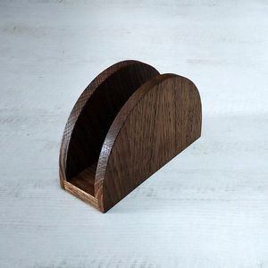 Contemporary Wooden <b>Tissue</b> <b>Holder</b> Trendy Napkin Dispenser For Dining Table Office <b>Kitchen</b> Bathroom Storage - Product Image 1