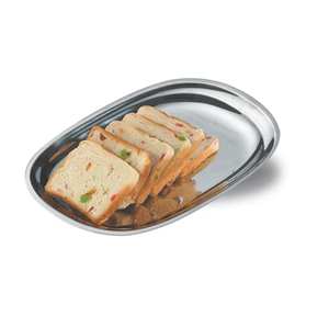 New Standard Hand-crafted Design Stainless Steel Serving Tray Single Piece For <b>Table</b> Fruits Snacks Pastry Storage & Serving Tray - Product Image 5