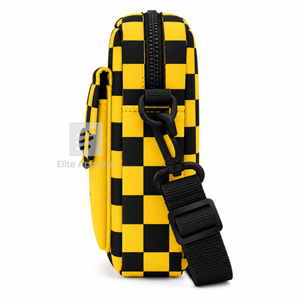 Bolso Bandolera Personalizado NCBW 100 Negro para Mujer con Logotipo Bordado en la Parte Delantera, Cierre con Botón Negro y Dorado, Uso Diario Informal para Mujer - Product Image 3