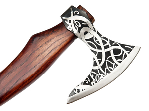 New Vikings <b>Axe</b> Best Gift Medieval Viking Hand Forged High Carbon Steel DIY Hatchet with Ash <b>Wood</b> Handle - Product Image 4