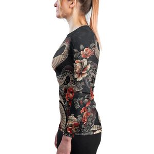 เสื้อแรชการ์ดสั่งทำพิเศษสำหรับทุกเพศ ผลิตแบบ OEM ด้วยเทคนิค Sublimation ป้องกันรังสียูวี UPF 50 ผ้าโพลีเอสเตอร์น้ำหนักเบา กระชับรูปทรง ขายส่งจากโรงงาน ผลิตแบบ OEM ป้องกันรังสียูวี UPF 50 - Product Image 2